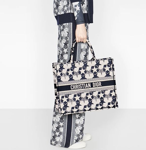 ディオール ブックトート コピー エトワール ネイビー&ホワイト